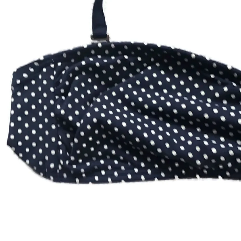 Lands End Polka Dot Halter Bandeau Bikini Top